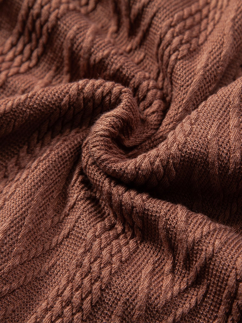 Strikket Polo med Geometrisk Jacquardmønster – Stilfuld & Behagelig Pasform