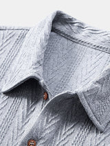 Strikket Polo med Geometrisk Jacquardmønster – Stilfuld & Behagelig Pasform
