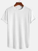 Massimo Ribbet T-shirt med Muskelpasform – Moderne og Strømlinet Look