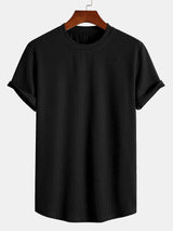 Massimo Ribbet T-shirt med Muskelpasform – Moderne og Strømlinet Look