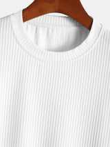 Massimo Ribbet T-shirt med Muskelpasform – Moderne og Strømlinet Look